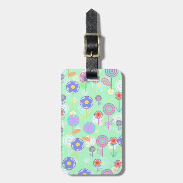 Overlayer Flowers Luggage Tag (Front Vertical)