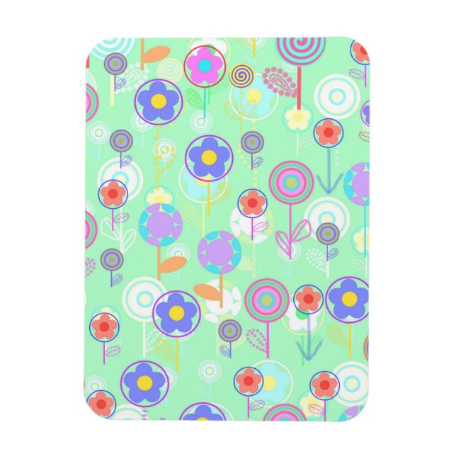 Overlayer Flowers Magnet (Vertical)