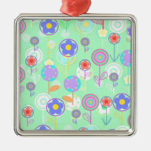 Overlayer Flowers Metal Tree Decoration