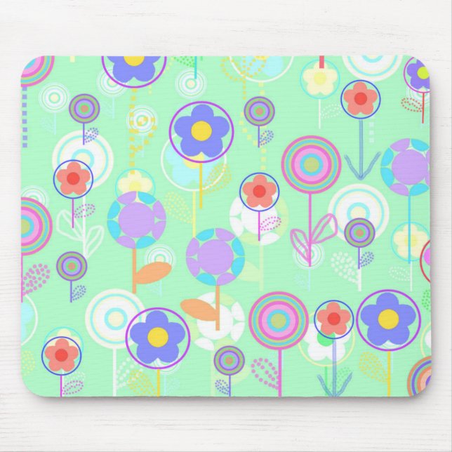Overlayer Flowers Mouse Mat (Front)