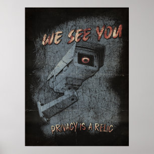 Overlook - Techno-Dystopian Streetwear Design Poster