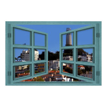 Overlooking Coit Tower Window Poster