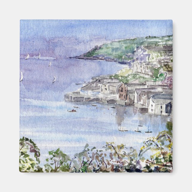 'Overlooking Fowey' Magnet (Front)
