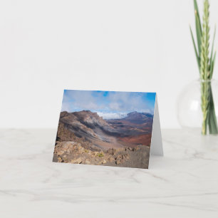 overlooking haleakala crater from rim thank you card