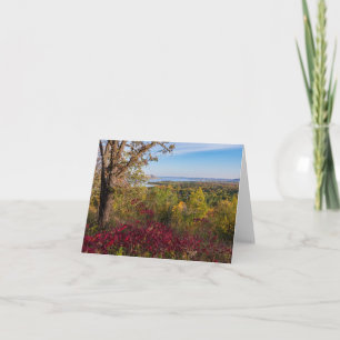 overlooking lake pepin from frontenac state park holiday card