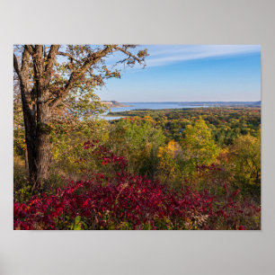 overlooking lake pepin from frontenac state park poster