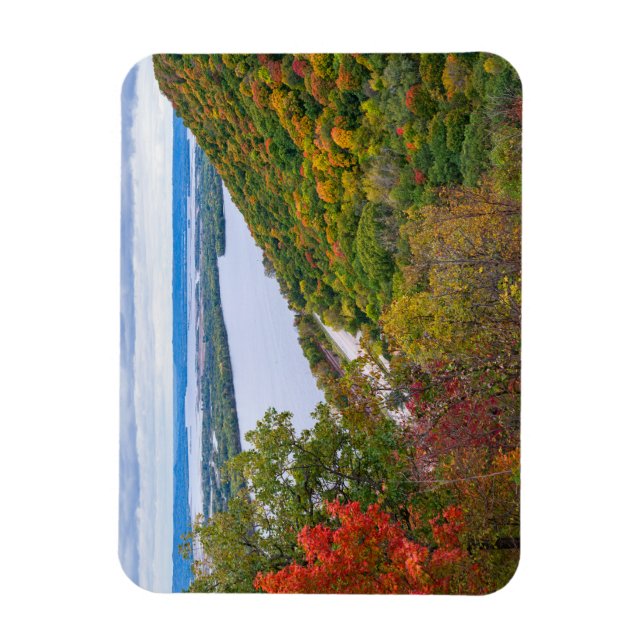 overlooking mississippi river and bluffs magnet (Vertical)