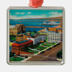 Overlooking Ocean Avenue, showing Auditorium Metal Tree Decoration