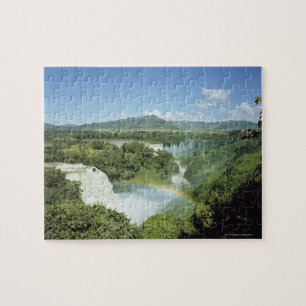 Overlooking scenic Iguazu Falls in South America Jigsaw Puzzle