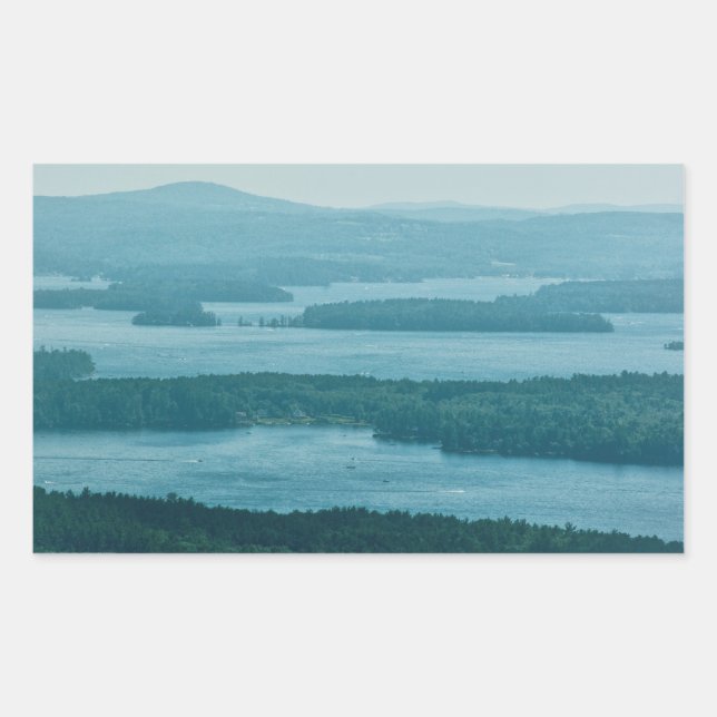 Overlooking Winnipesaukee Rectangular Sticker (Front)