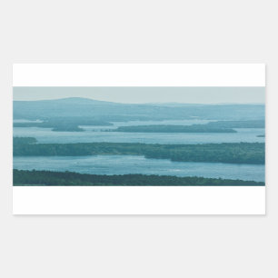 Overlooking Winnipesaukee Rectangular Sticker