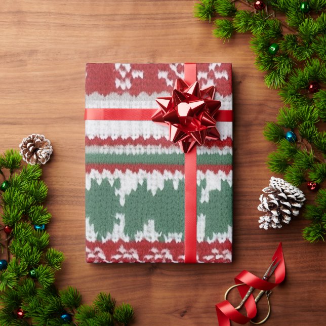 Overly Festive Red And White Wrapping Paper (Holiday Gift)