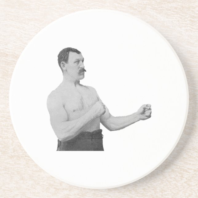 Overly Manly Man Meme Coaster (Front)