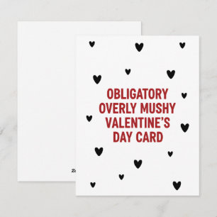 Overly Mushy Valentine’s Day Card Dark Humor Art