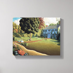 Overmantle Decoration by Grant Wood Canvas Print