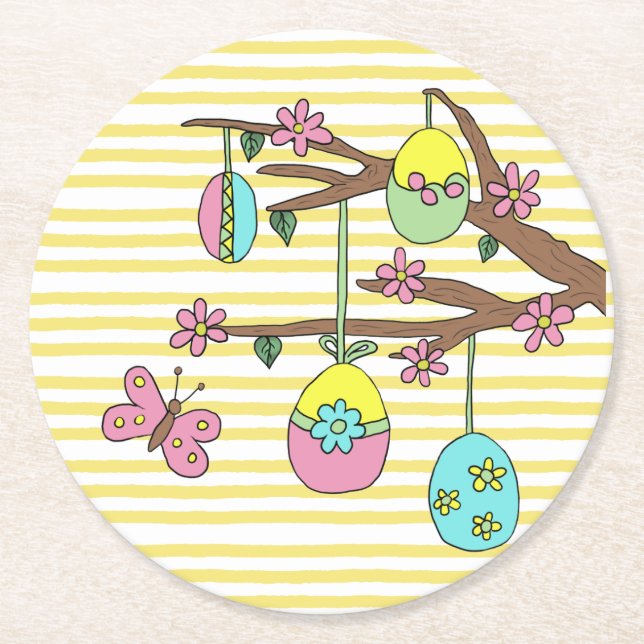 overnight  round paper coaster (Front)