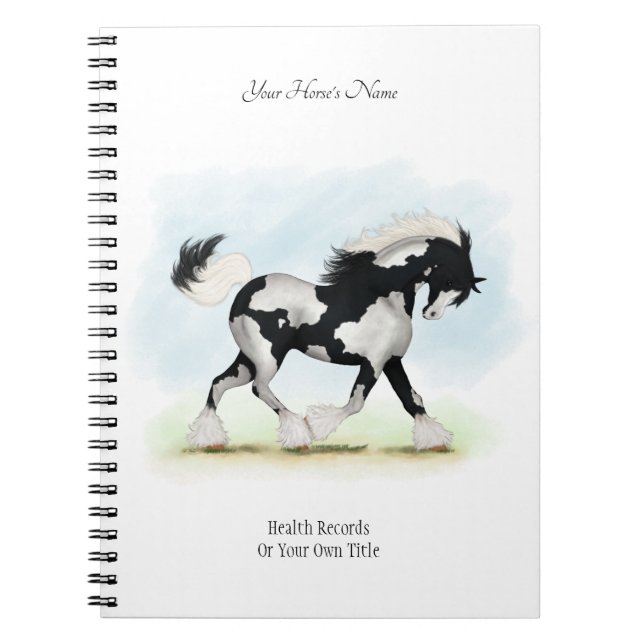Overo Gypsy Personalised Horse Owner's Journal (Front)