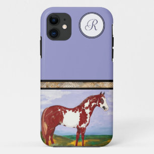 Overo Paint Horse (monogram) iPhone 11 Case