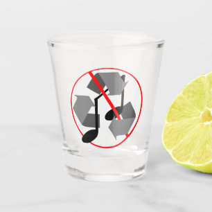 Overplayed Recycled Music Shot Glass