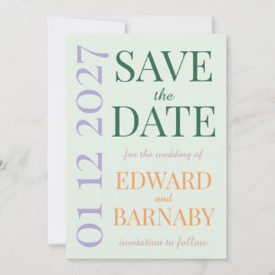 oversize letters Garden Party Save The Date