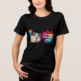 oversize T-shirt colorful animated design Tri-Blend Shirt