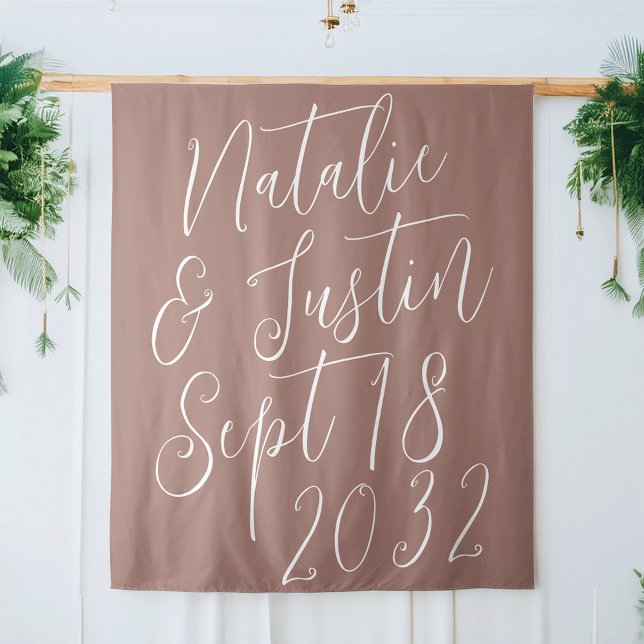 Oversized Calligraphy Script Wedding Backdrop Tapestry (Creator Uploaded)