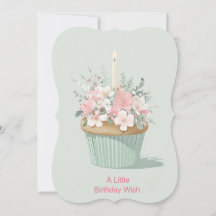 Oversized Cupcake Surrounded By Floral Decorations