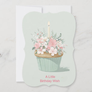 Oversized Cupcake Surrounded By Floral Decorations