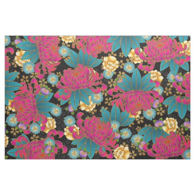 Oversized Japanese print kimono style fabric (Yard)