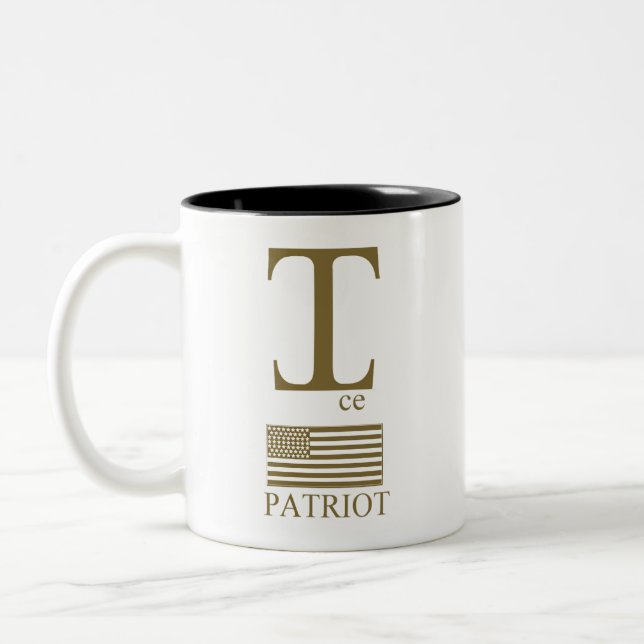 Oversized Monogram "I" PATRIOT Mug — Bold (Left)