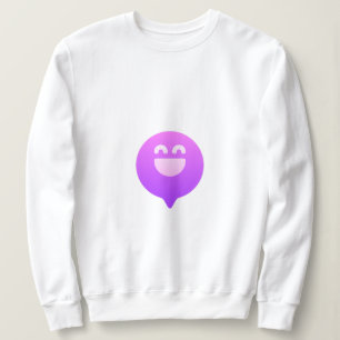 Oversized Smiling Face Sweatshirt Happy Face Cre