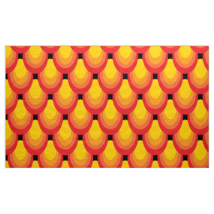 Oversized stylish 70s retro mod fabric