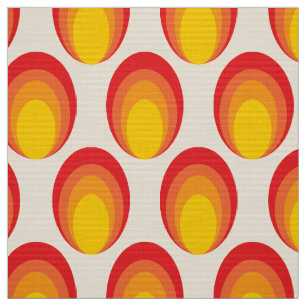 Oversized stylish 70s retro mod fabric