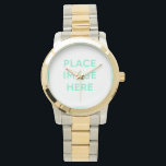 Oversized Two-Tone Bracelet Watch<br><div class="desc">Oversized Two-Tone Bracelet Watch</div>