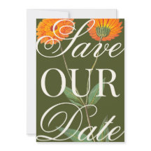 Oversized Vintage Floral Save The Date