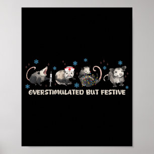 Overstimulated But Festive Funny Ssum Nurse Christ Poster