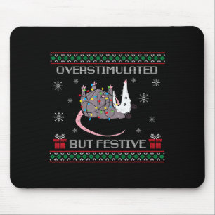 Overstimulated But Festive Ossum Christmas Tree Li Mouse Mat