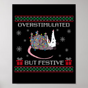Overstimulated But Festive Ossum Christmas Tree Li Poster