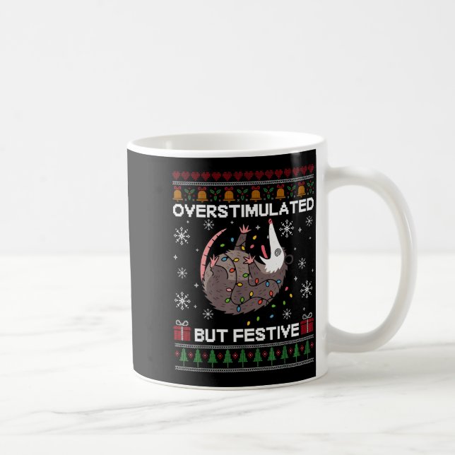 Overstimulated But Festive Ssum Christmas For Men  Coffee Mug (Right)