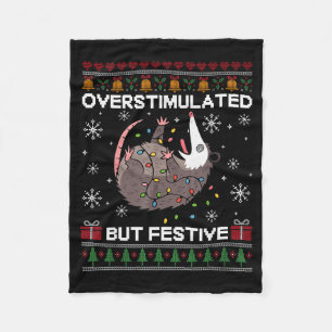 Overstimulated But Festive Ssum Christmas For Men  Fleece Blanket
