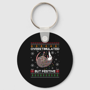Overstimulated But Festive Ssum Christmas For Men Key Ring