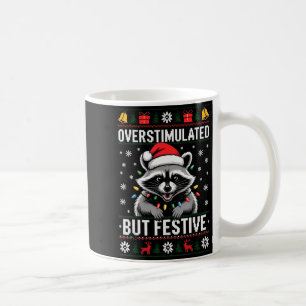 Overstimulated But Festive Ssum Christmas Pajamas  Coffee Mug
