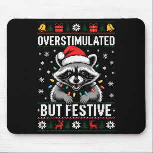 Overstimulated But Festive Ssum Christmas Pajamas  Mouse Mat
