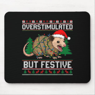 Overstimulated But Festive Ssum Christmas Pajamas Mouse Mat