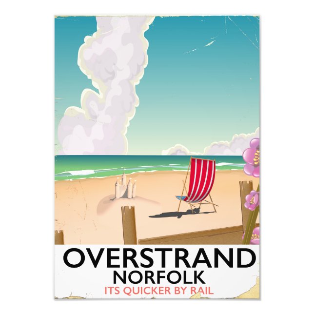 Overstrand Norfolk Beach travel poster (Front)