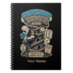 Overthink Tower No Exit Personalised Funny Spiral Notebook