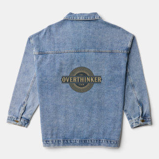Overthinker Club Vintage Typography Denim Jacket