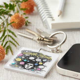 overthinker funny design key ring