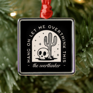 Overthinker introvert dark humour witchy black metal tree decoration