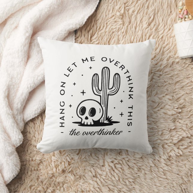 Overthinker overthinking funny quotes cushion (Blanket)